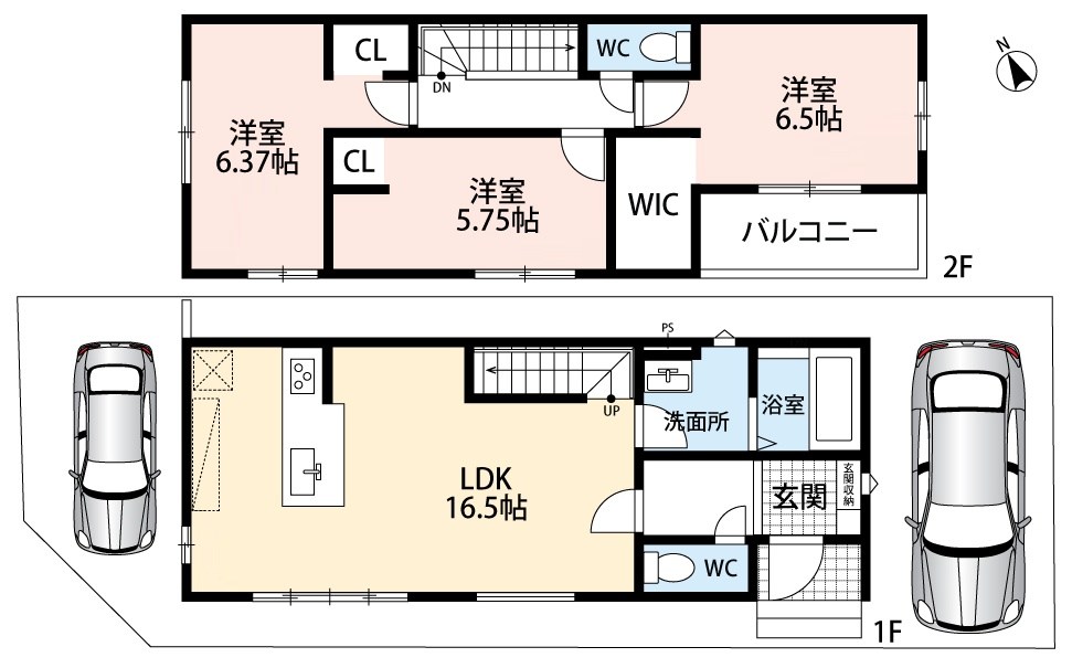 京都市山科区大宅五反畑町　第1期 間取図・土地図