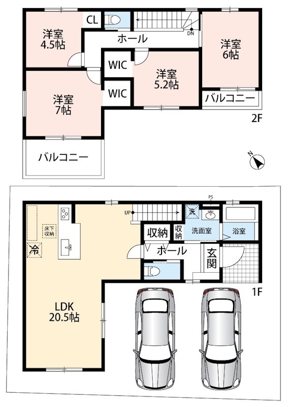 守山市吉身　第1期　1号地 間取図・土地図