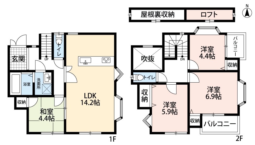 枚方市香里ケ丘 間取図・土地図
