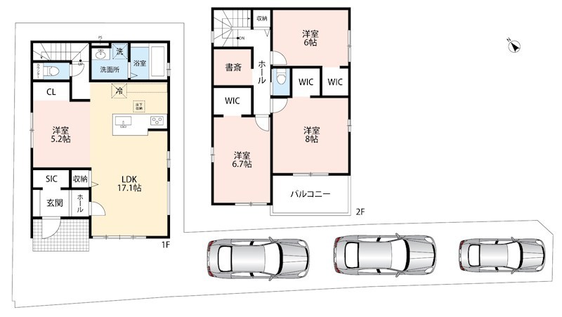京都市伏見区醍醐南里町　第1期　1号地 間取図・土地図