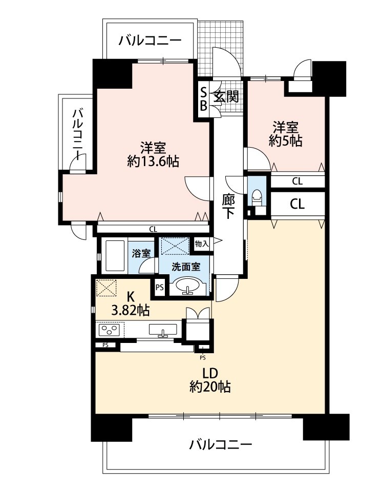 リバティパーク枚方　B棟 間取図・土地図