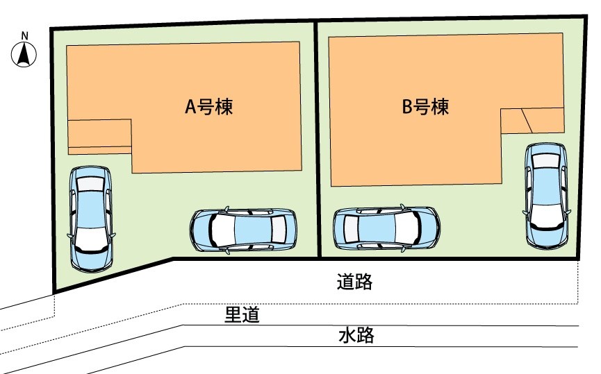 八尾市福万寺町　B号地 区画図