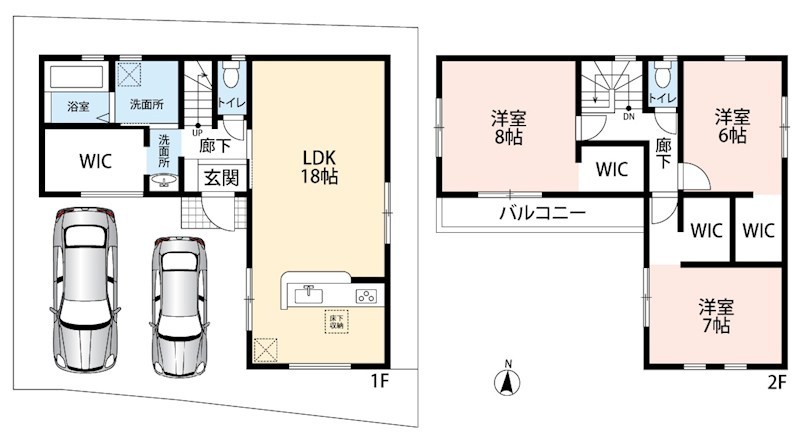 京都市左京区北白川仕伏町　2号地 間取図・土地図