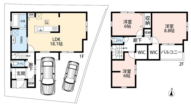 京都市左京区北白川仕伏町　3号地 間取図・土地図