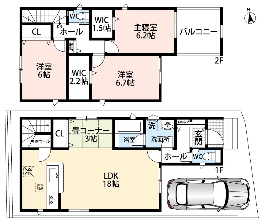 枚方市渚元町　第5期　2号地 間取図・土地図