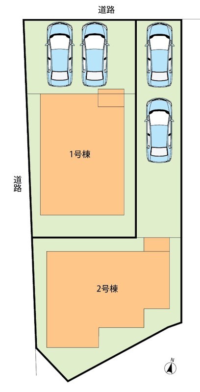 枚方市東香里元町　第4期　2号地  区画図