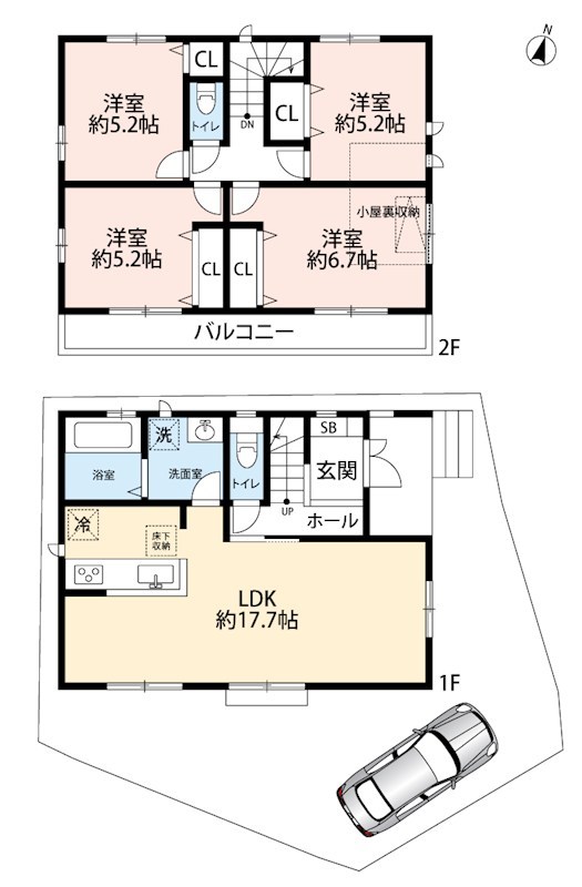 枚方市養父東町 間取図・土地図