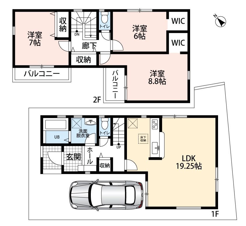 茨木市上野町　第7期　5号地 間取図・土地図