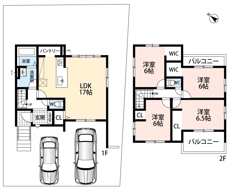 湖南市宝来坂　第1期 間取図・土地図