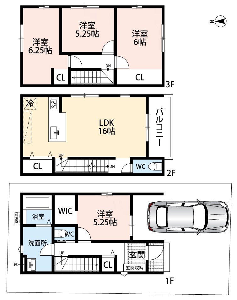 東大阪市南上小阪　第1期　2号地 間取図・土地図