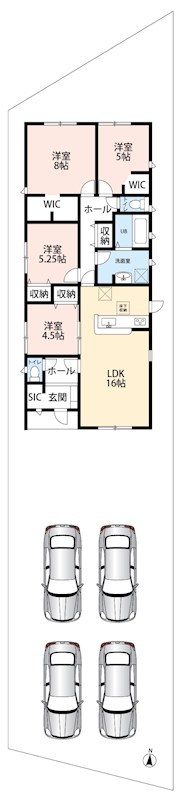 各務原市川島松倉町　3号地  間取図・土地図