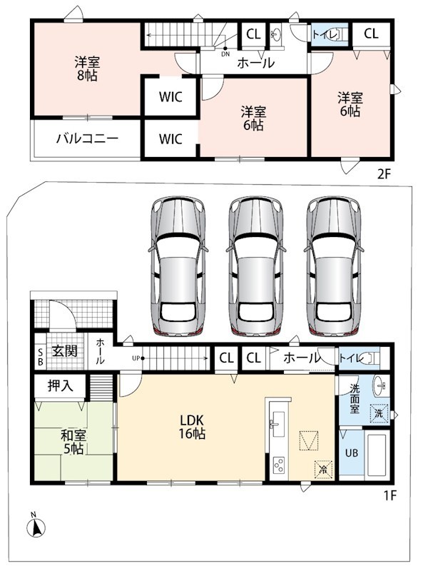 鈴鹿市長太新町　第1期　1号地 間取図・土地図