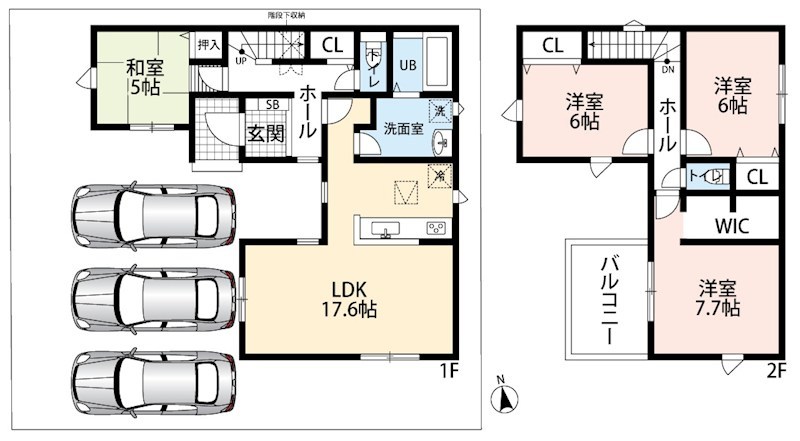 鈴鹿市長太新町　第1期　3号地 間取図・土地図