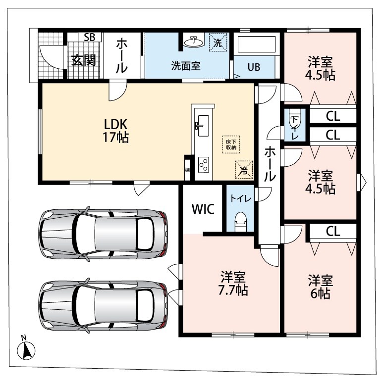 鈴鹿市長太新町　第1期　5号地 間取図・土地図