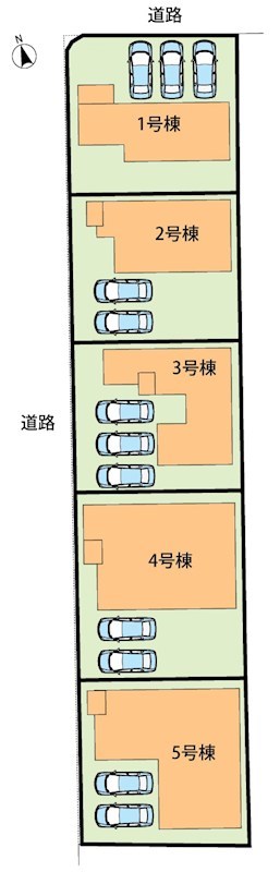 鈴鹿市長太新町　第1期　5号地 区画図