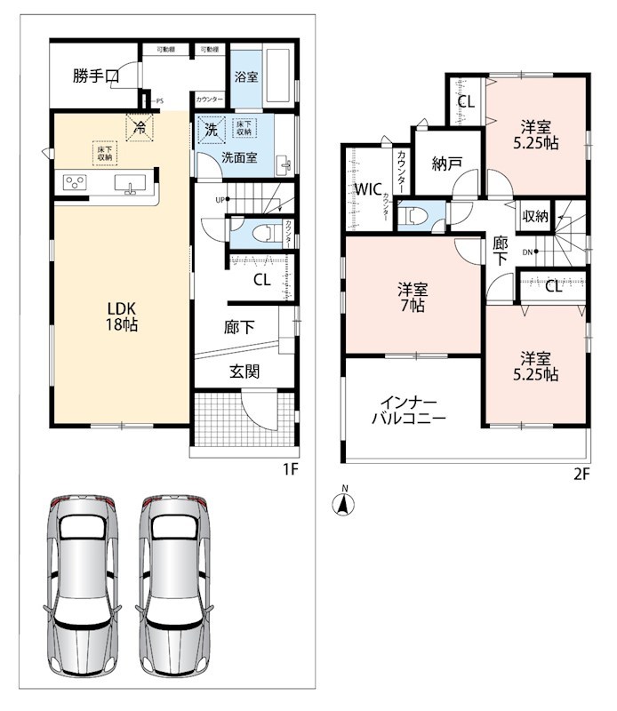 一宮市向山町　 間取図・土地図