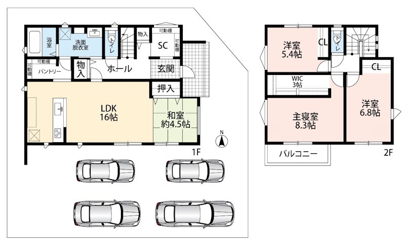 一宮市西五城　A号地　 間取図・土地図