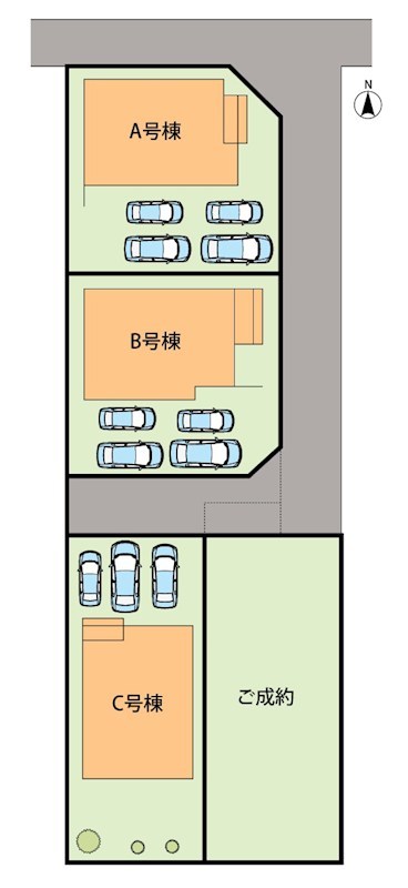 一宮市西五城　C号地　 区画図