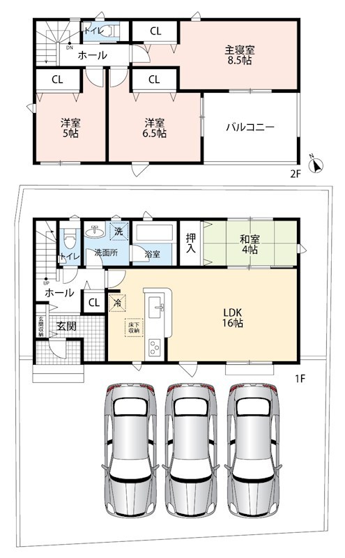 姫路市庄田　第1期 間取図・土地図