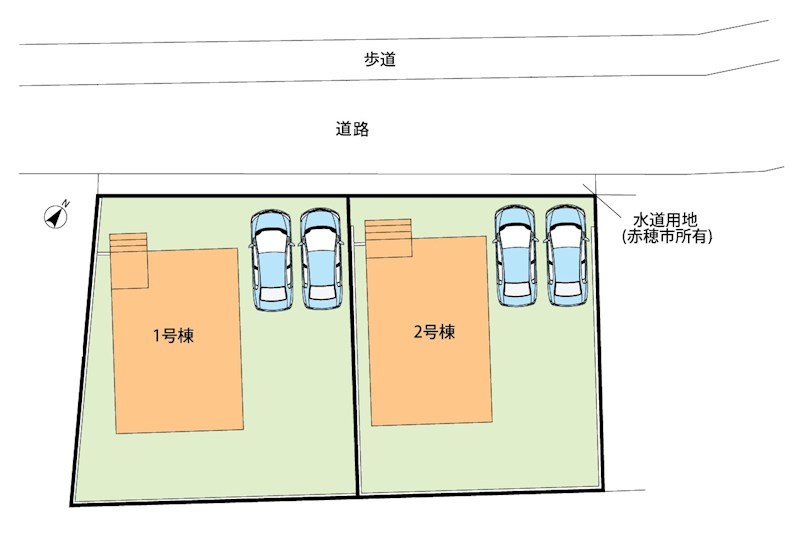 赤穂市北野中　第4期　2号地   区画図