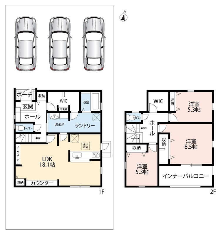 赤穂市南野中　第6期　1号地 間取図・土地図