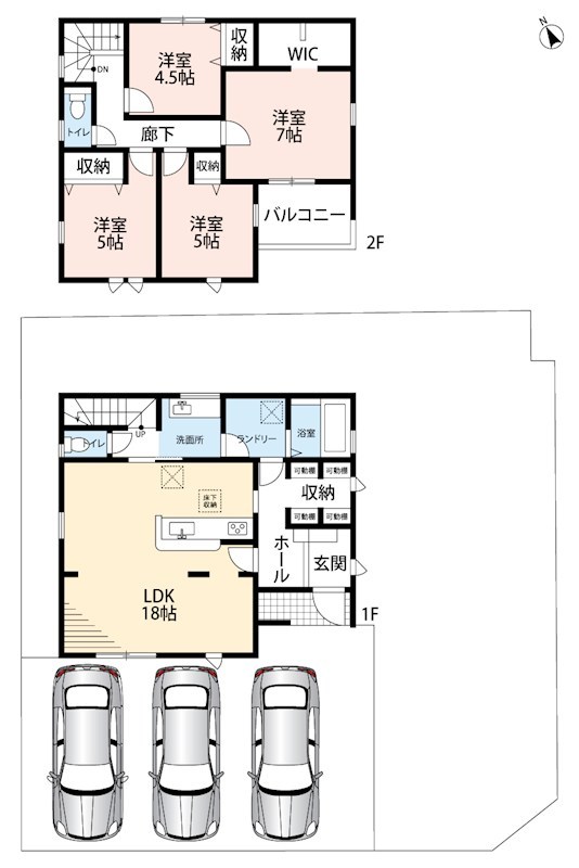 三木市別所町朝日ケ丘　1号地  間取図・土地図