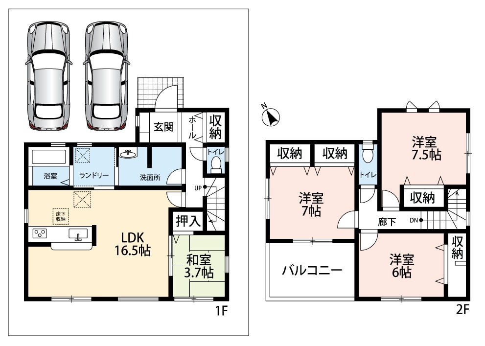 淡路市大磯　第2期　1号地 間取図・土地図