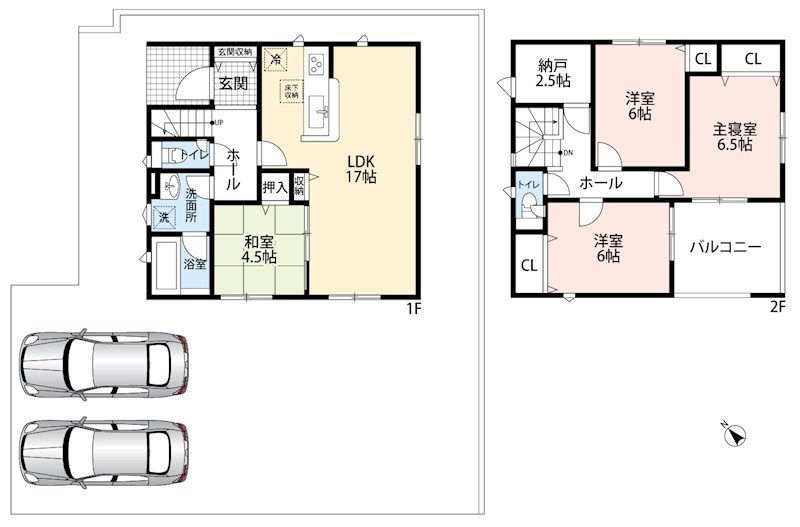 東近江市五個荘清水鼻町　第1期　2号地 間取図・土地図