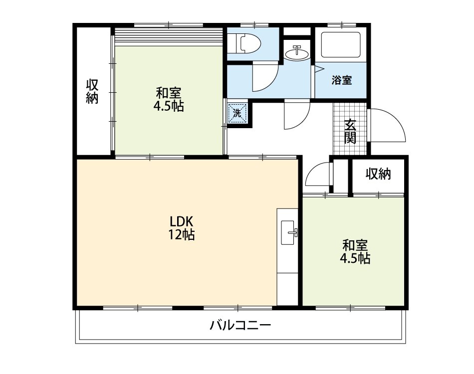 釈尊寺第一住宅　5号棟 間取図・土地図