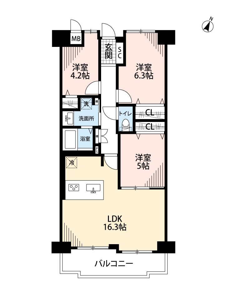 ダイアパレス樟葉 間取図・土地図