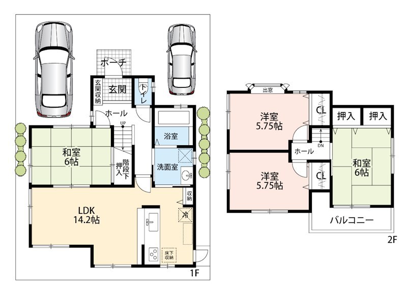 枚方市東山 間取図・土地図