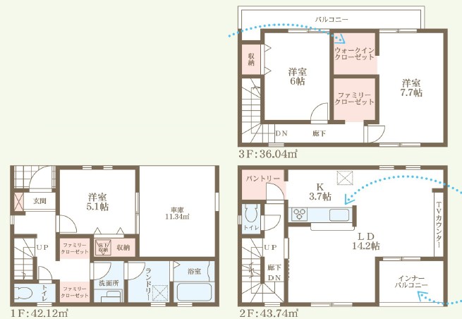 大阪市旭区生江　第3期　 間取図・土地図