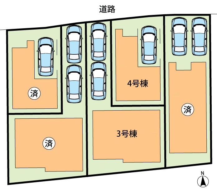 松原市天美西　第2期　4号地 区画図