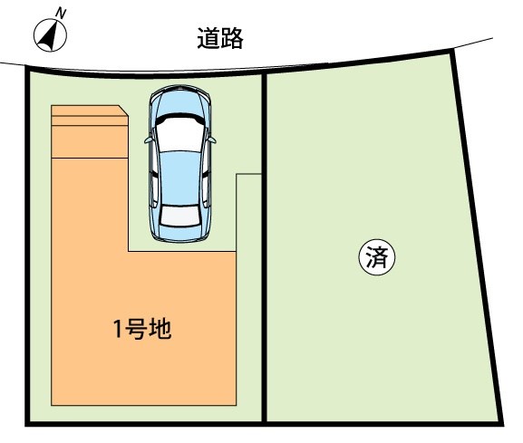 大東市諸福　第1期　1号地 区画図