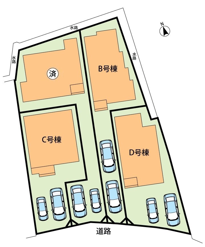 八尾市神宮寺　B号地  区画図