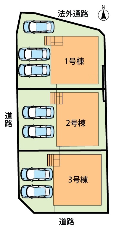 京田辺市草内穴口　第6期　1号地 区画図