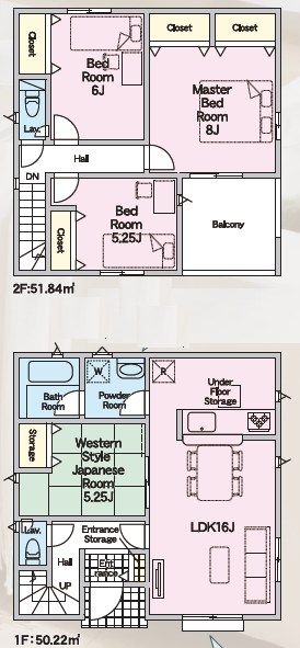 高槻市唐崎中　第3期　1号地 間取図・土地図