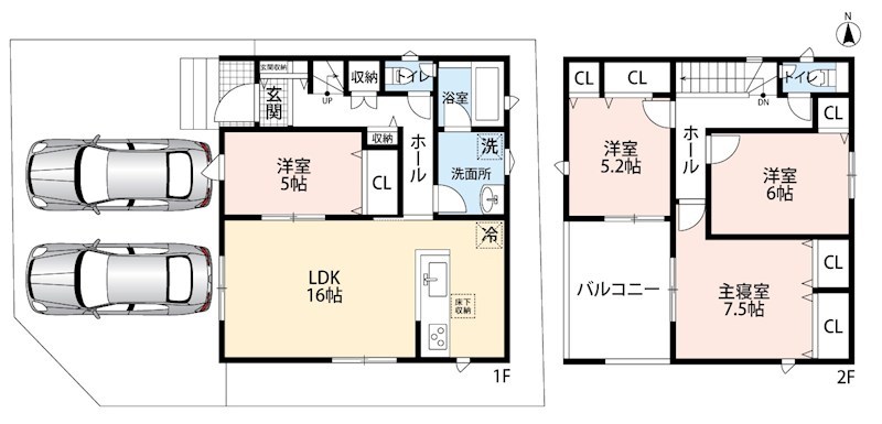 京田辺市草内穴口　第6期　3号地 間取図・土地図