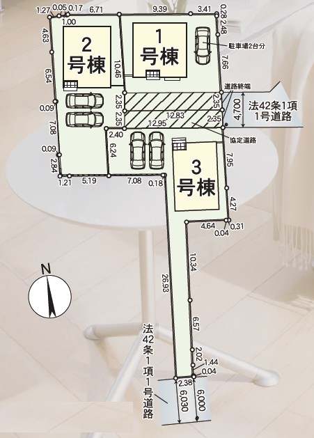 高槻市唐崎中　第3期　3号地 区画図