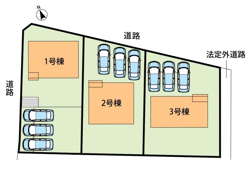 美濃加茂市加茂野町稲辺　第2期　2号地  区画図