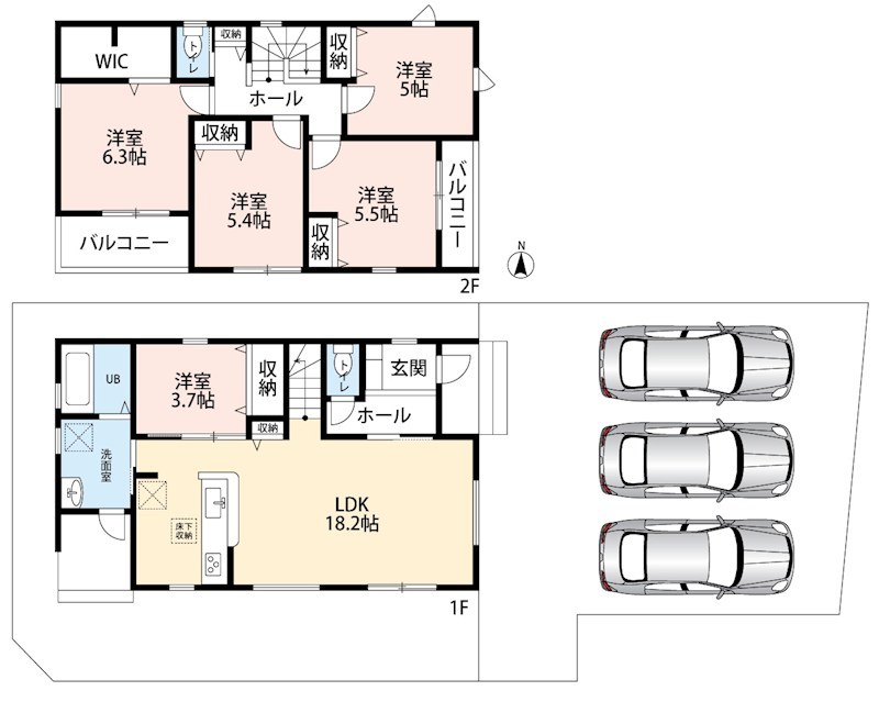 四日市市智積町本　2号地 間取図・土地図