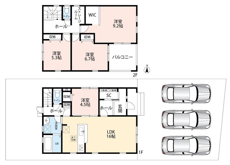 四日市市智積町本　１号地 間取図・土地図