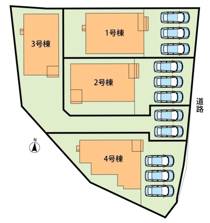 四日市市智積町本　１号地 区画図