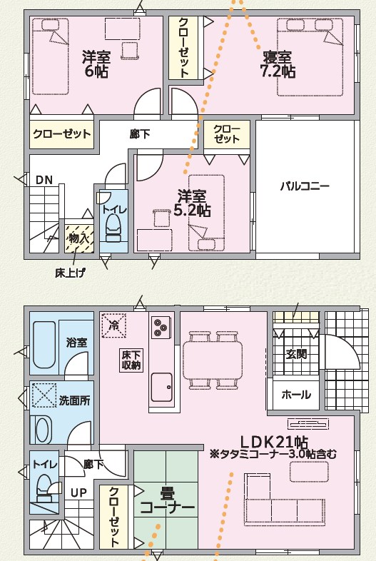 和歌山市有本　第4期　5号地 間取図・土地図
