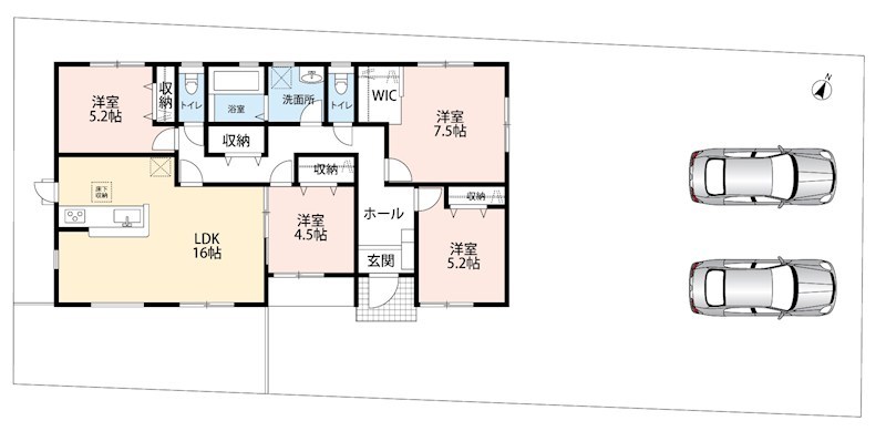 中津川市手賀野　4号地 間取図・土地図