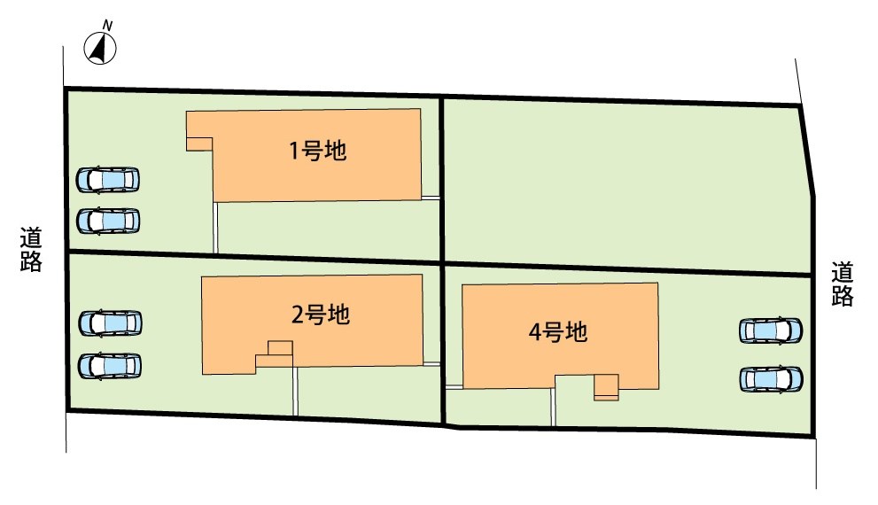 中津川市手賀野　4号地 区画図