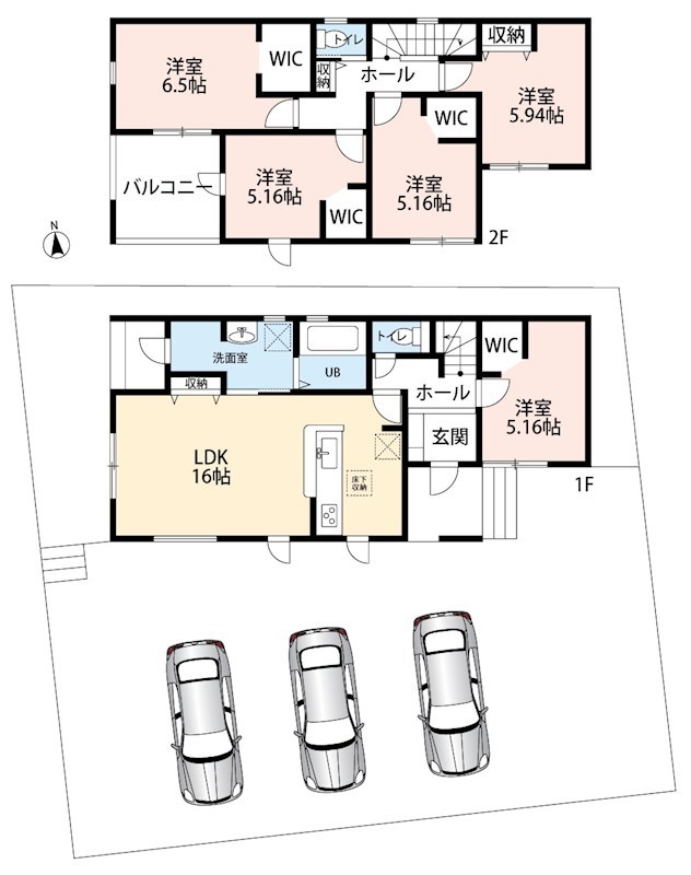 亀山市羽若町　3号地  間取図・土地図
