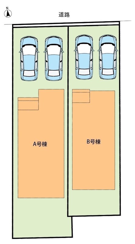 丹羽郡大口町余野　B号地 区画図