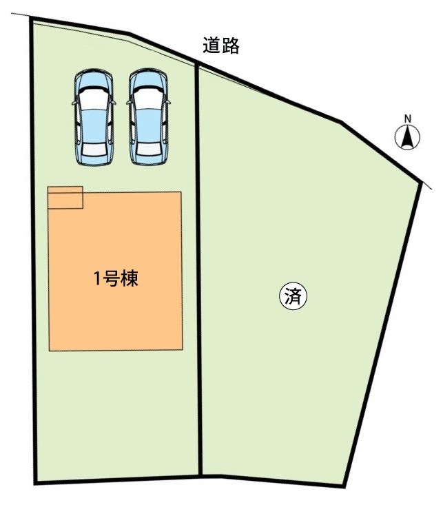 丹羽郡大口町中小口　1号地 区画図