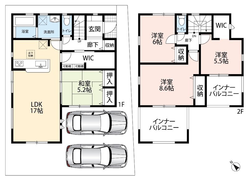亀岡市篠町篠上西裏　2号地 間取図・土地図